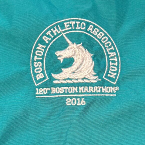 Adidas 2016 Boston Marathon Jacket Women,  Teal and Pink, Medium - Picture 5 of 11